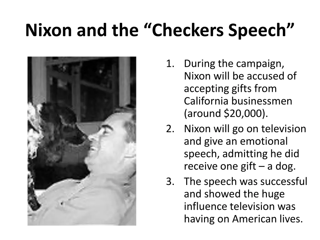 nixon and the checkers speech