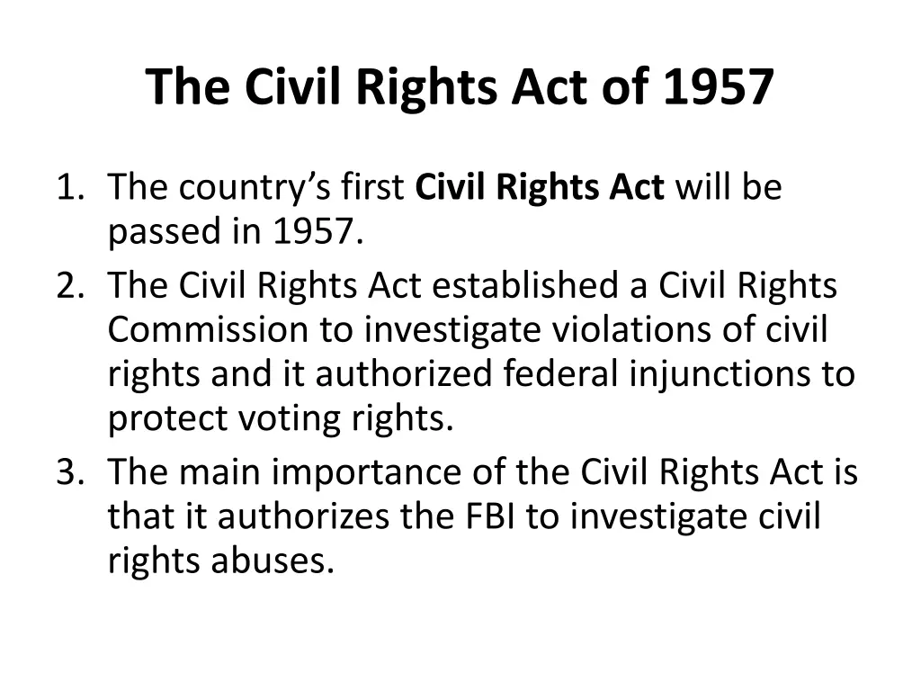 the civil rights act of 1957