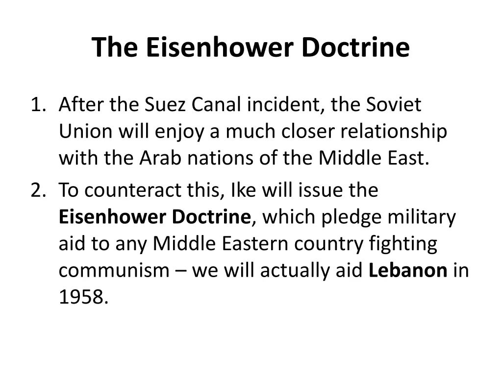 the eisenhower doctrine