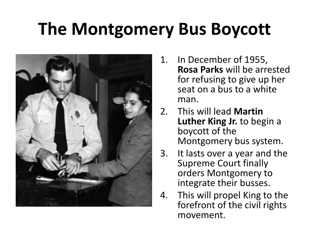 the montgomery bus boycott