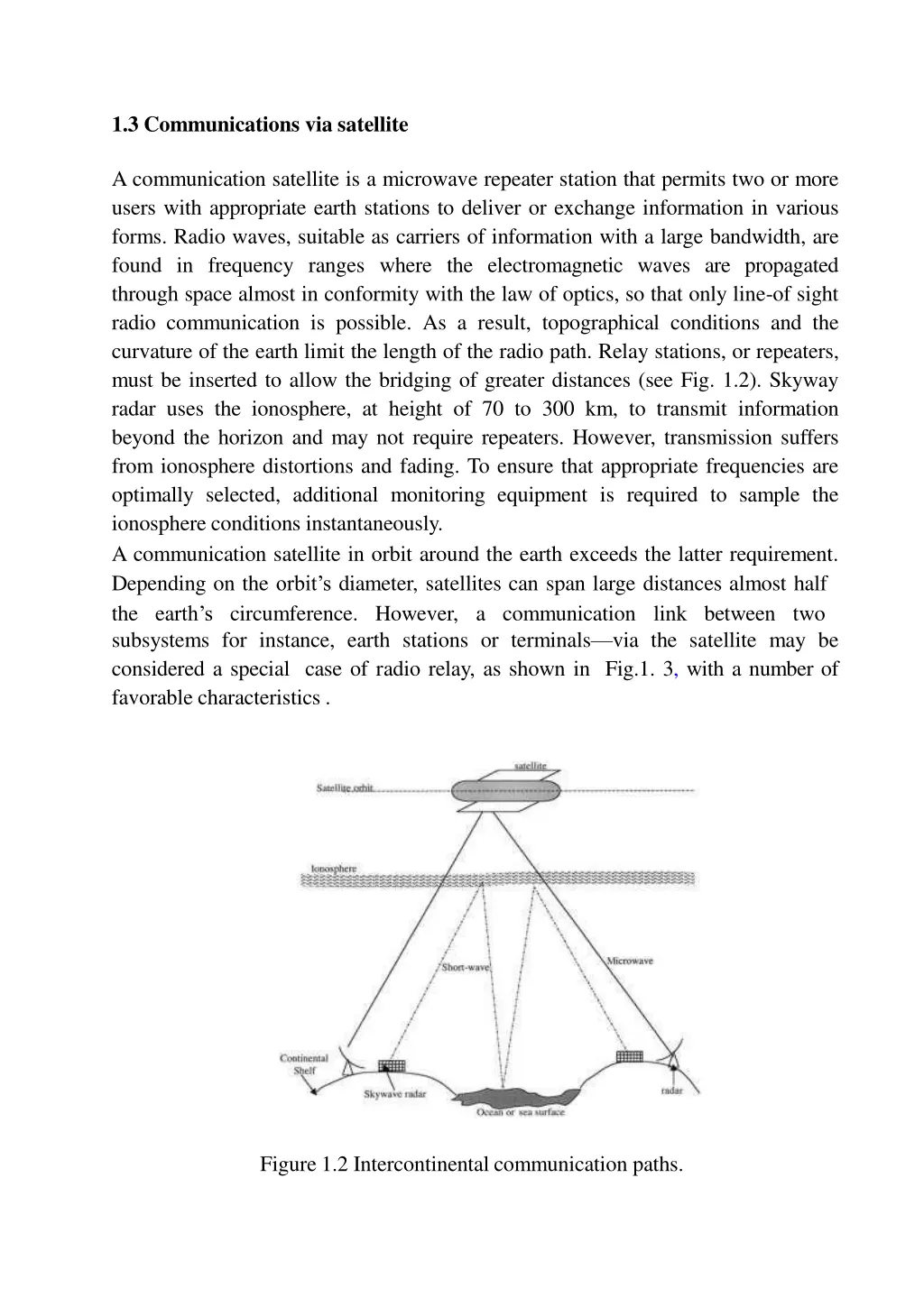 1 3 communications via satellite