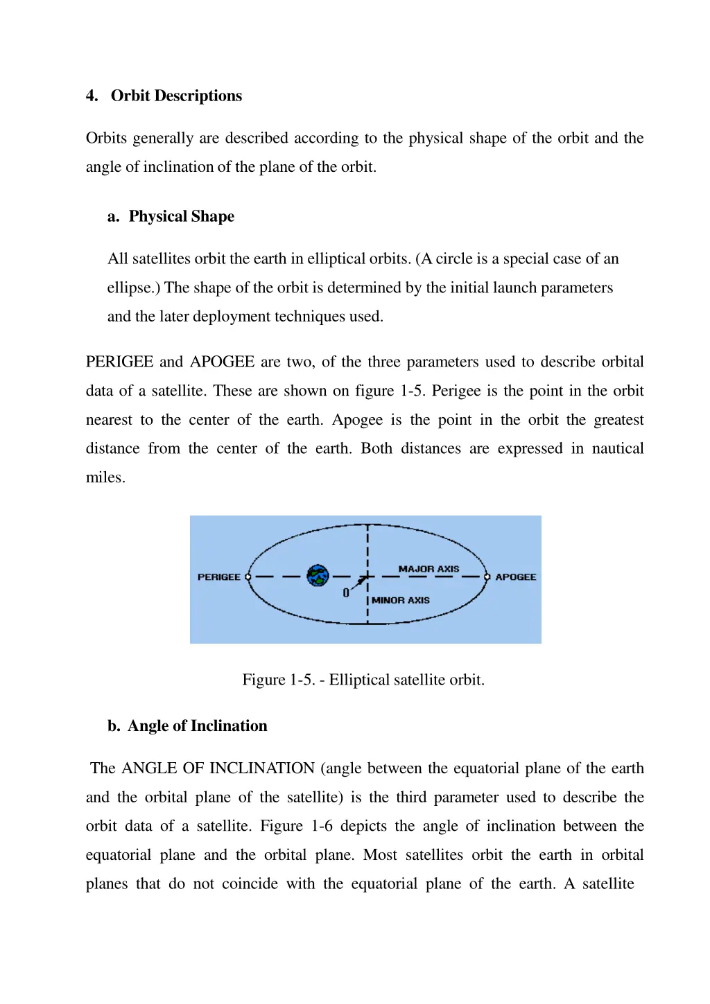 4 orbit descriptions