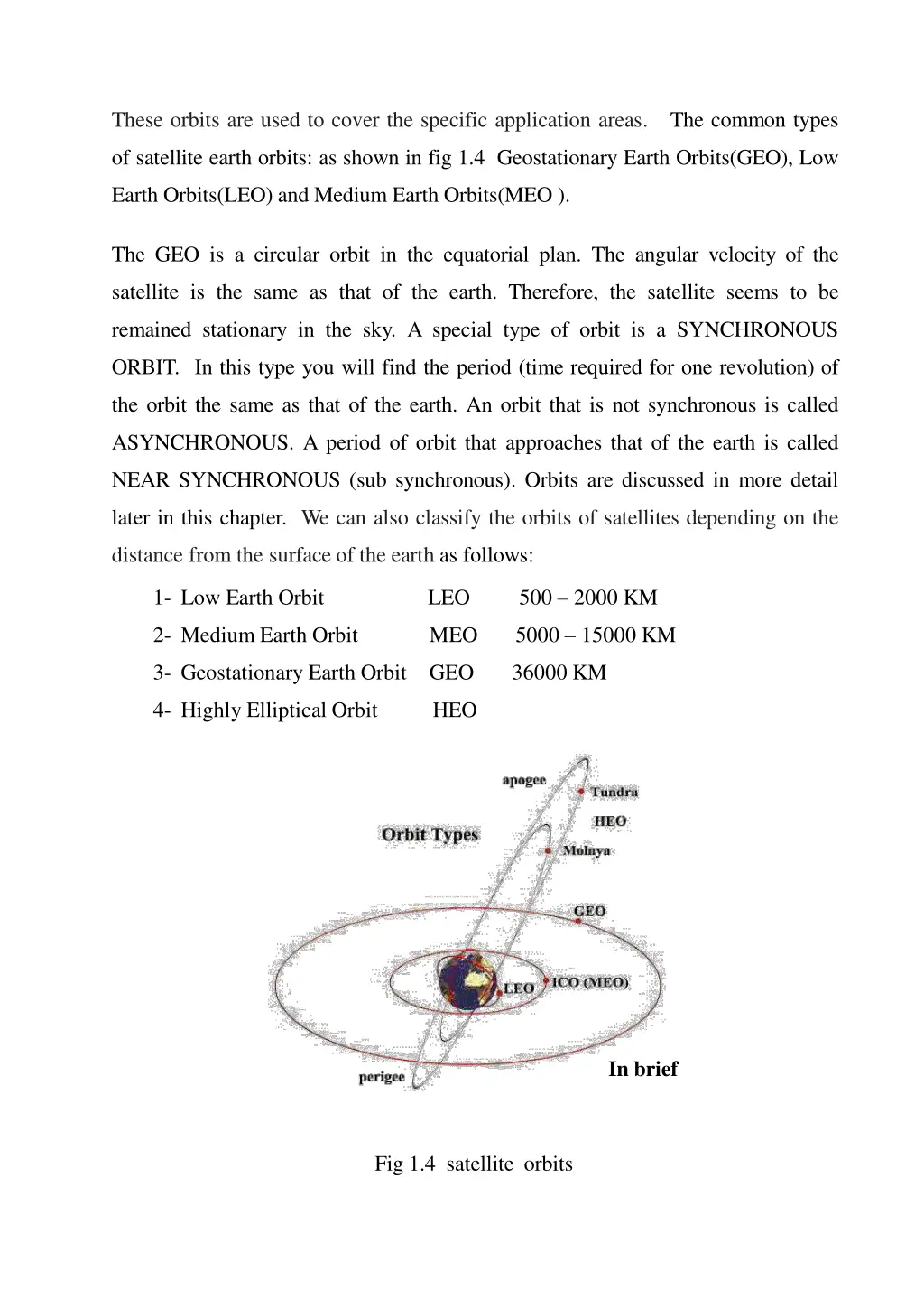 these orbits are used to cover the specific