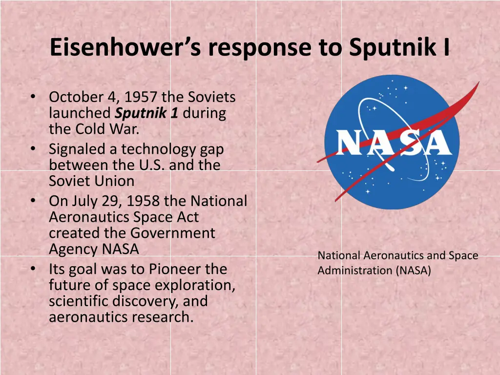 eisenhower s response to sputnik i