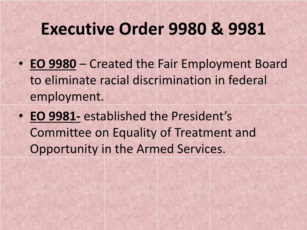 executive order 9980 9981