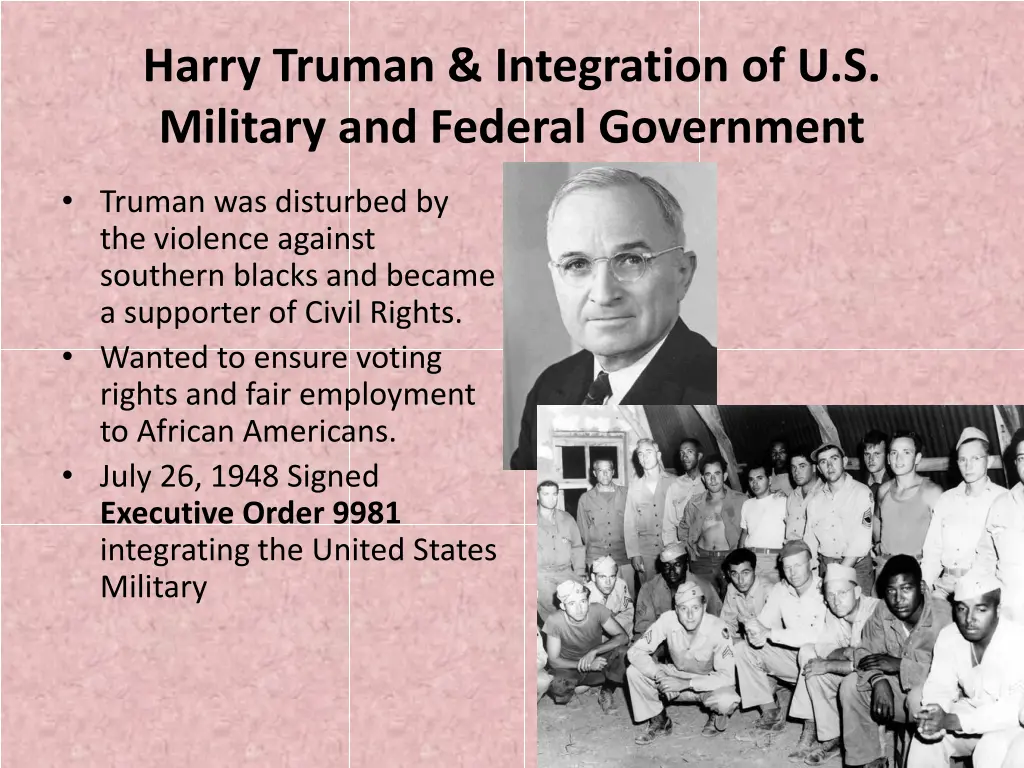 harry truman integration of u s military