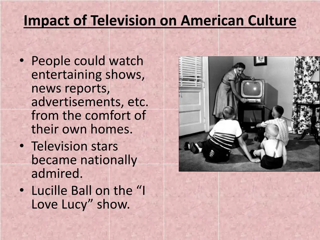 impact of television on american culture