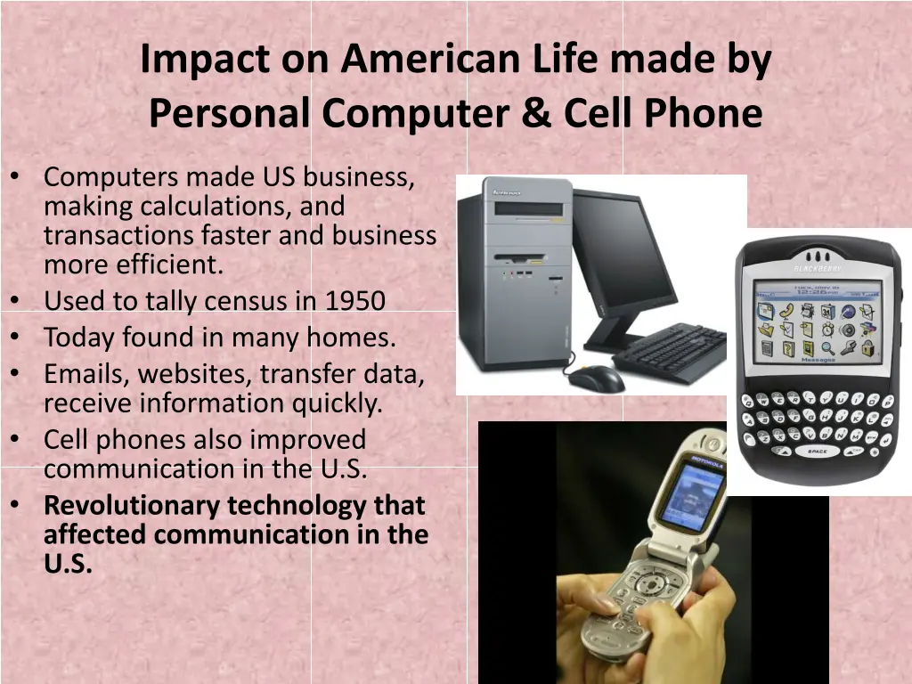 impact on american life made by personal computer