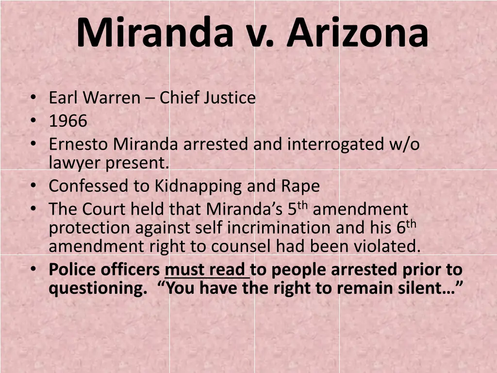 miranda v arizona