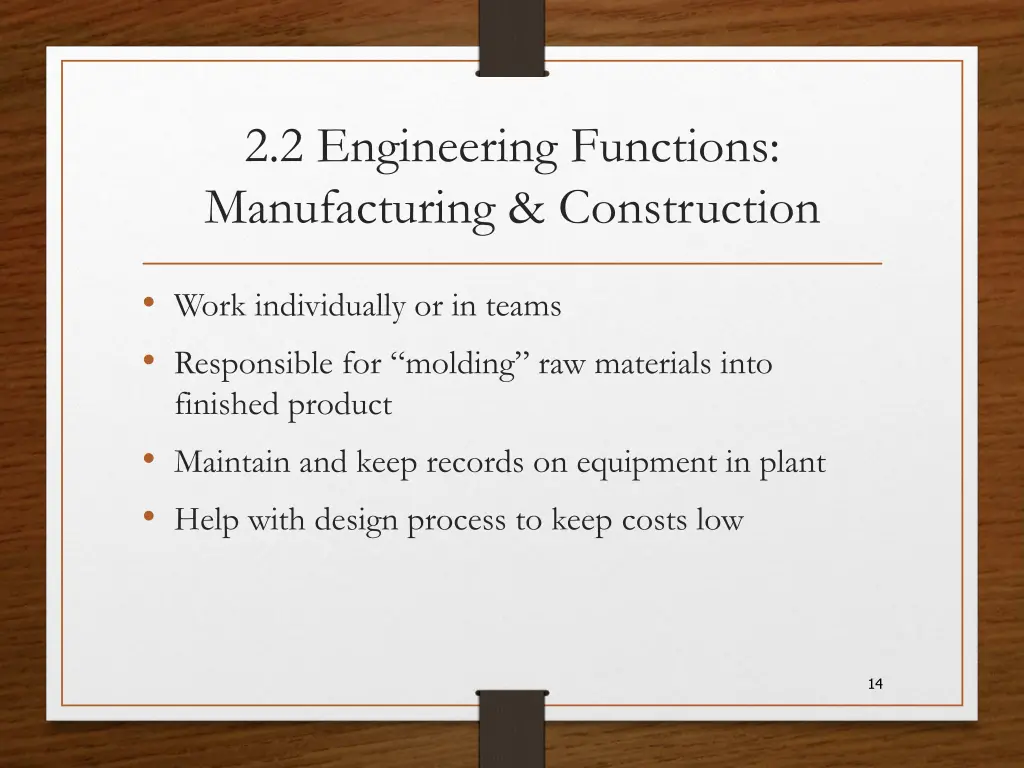 2 2 engineering functions manufacturing