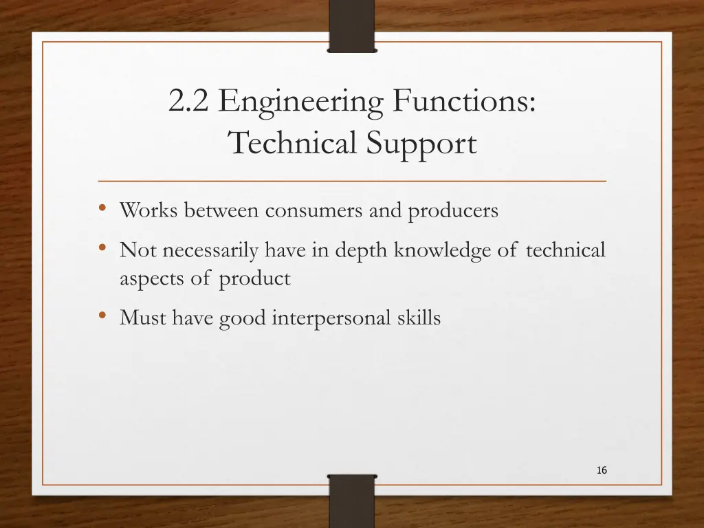 2 2 engineering functions technical support