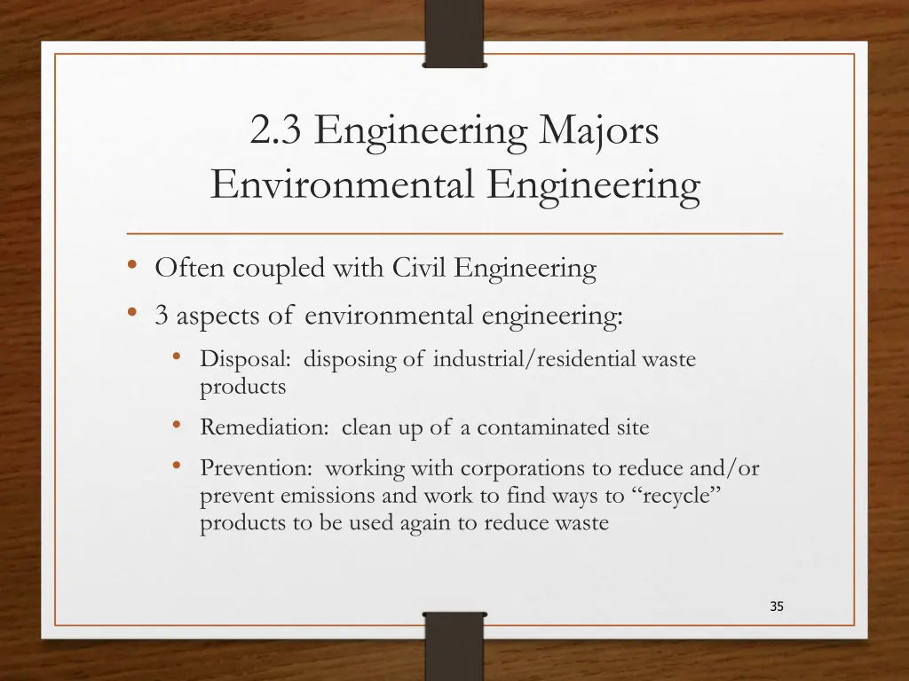 2 3 engineering majors environmental engineering