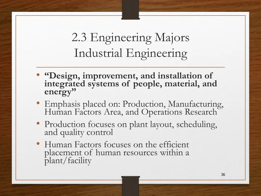 2 3 engineering majors industrial engineering