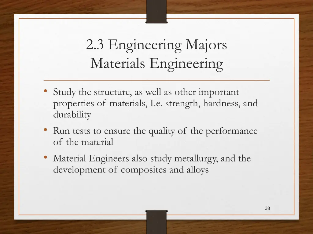 2 3 engineering majors materials engineering