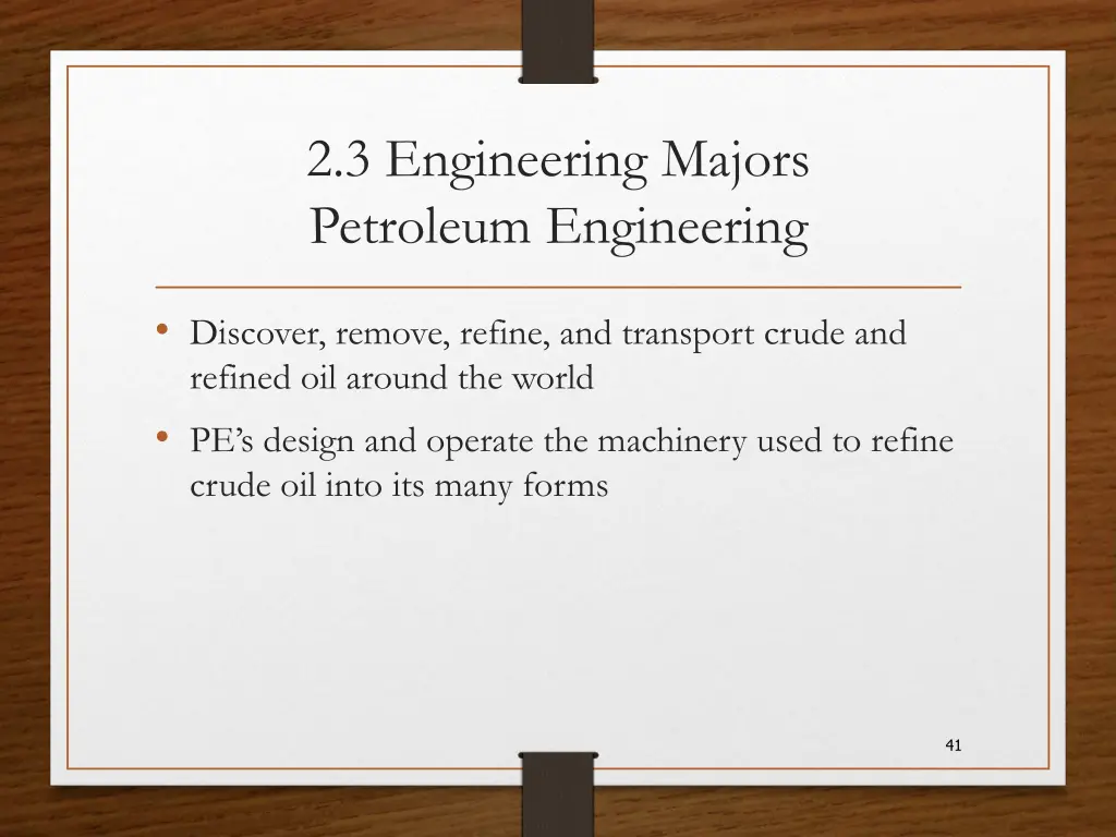 2 3 engineering majors petroleum engineering