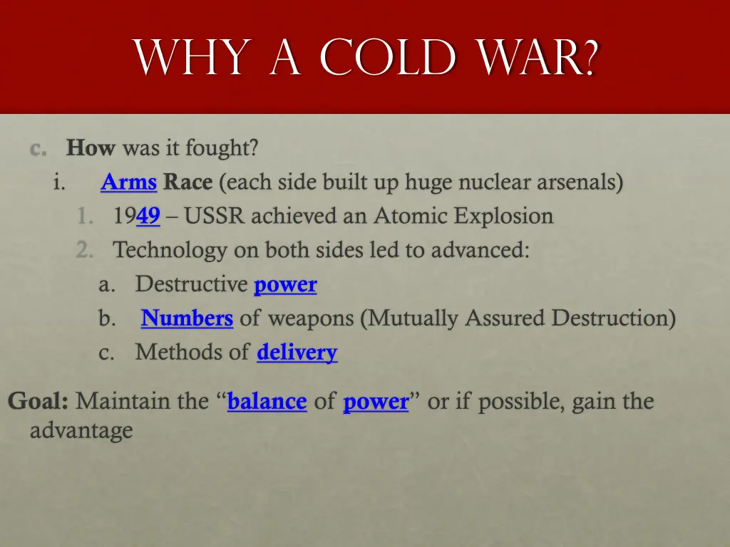 why a cold war 3