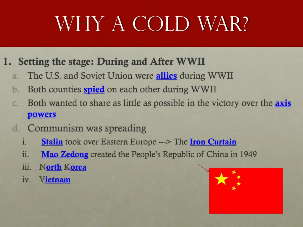 why a cold war