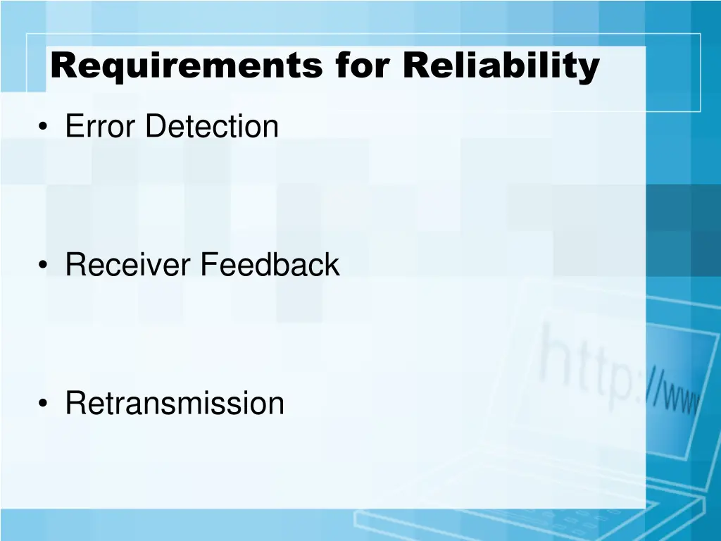 requirements for reliability