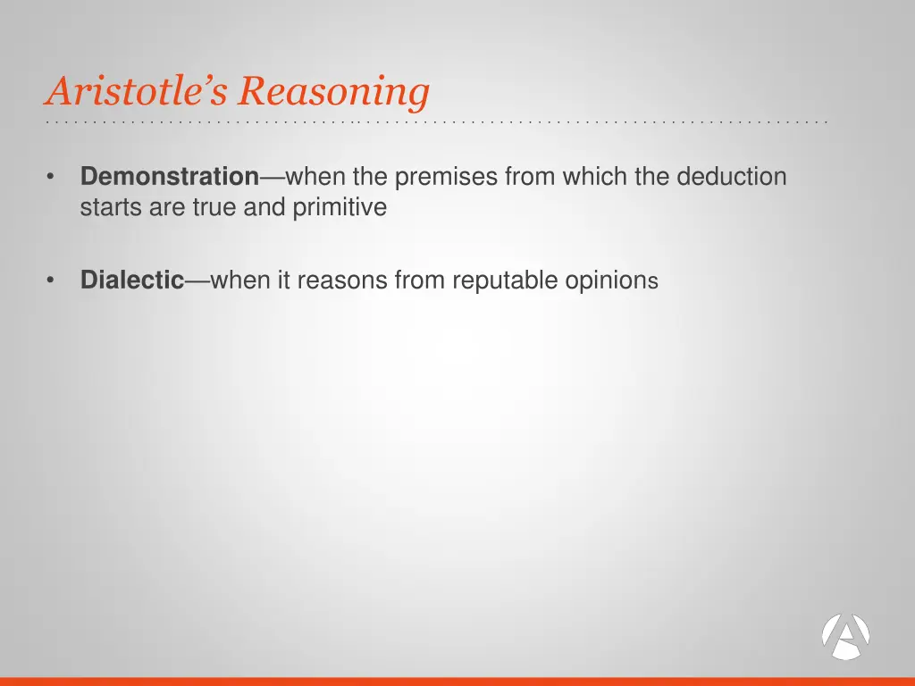 aristotle s reasoning