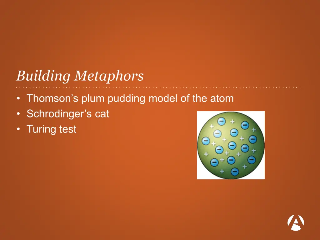 building metaphors thomson s plum pudding model