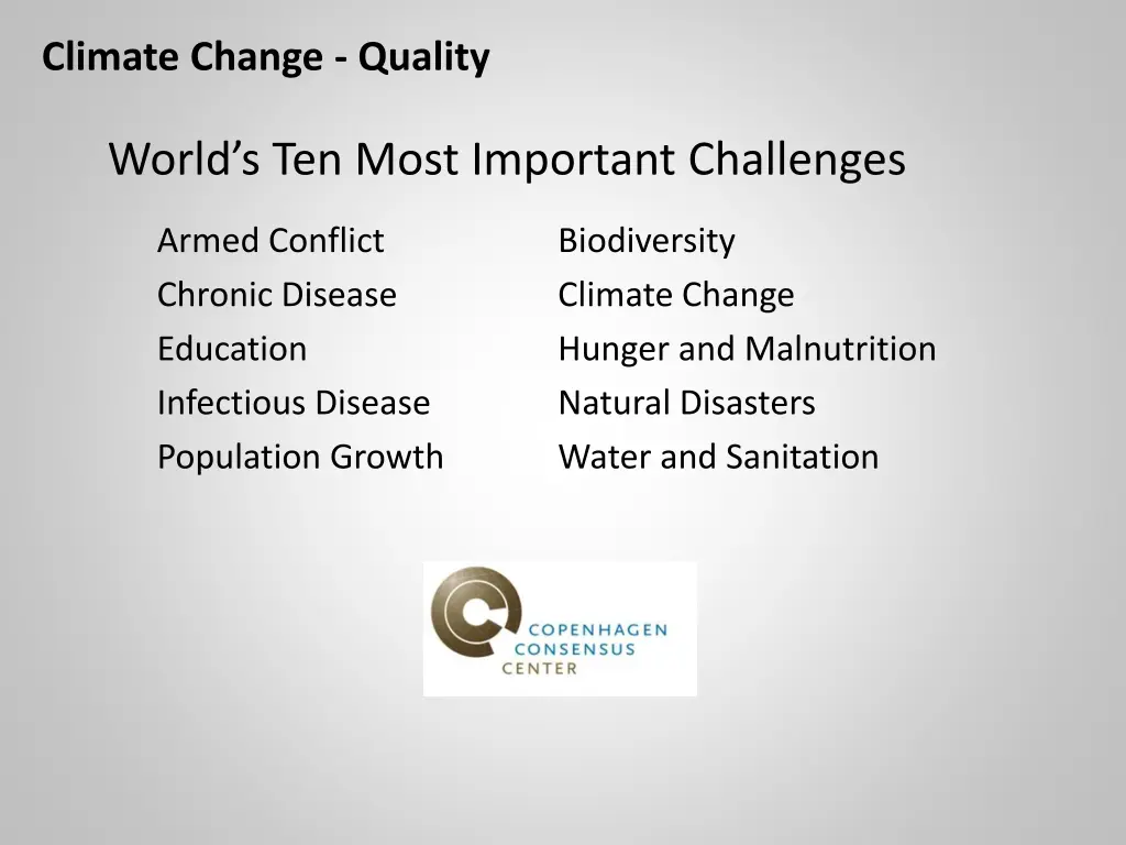 climate change quality