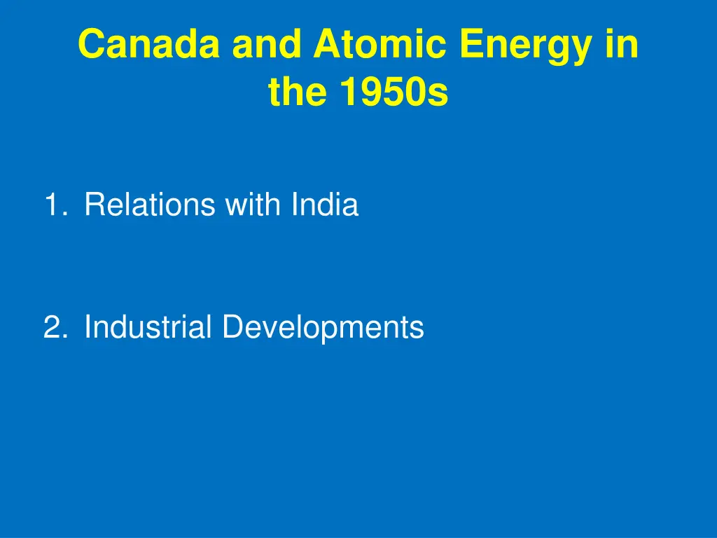 canada and atomic energy in the 1950s