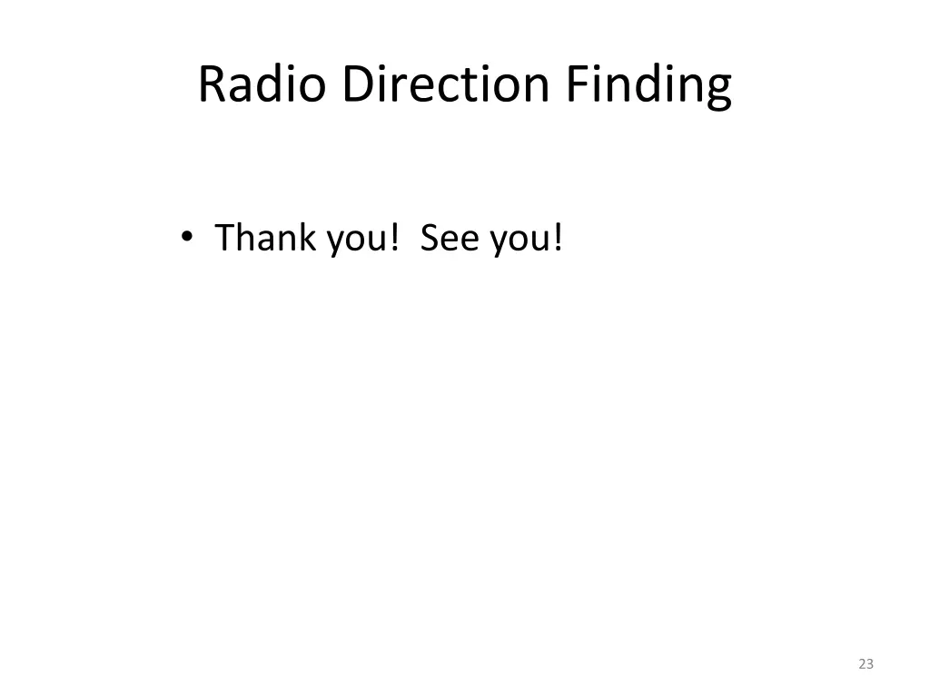 radio direction finding 1