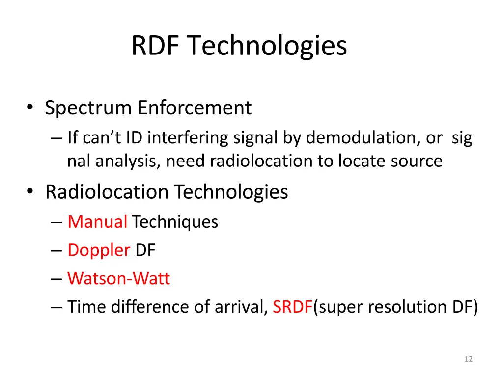 rdf technologies