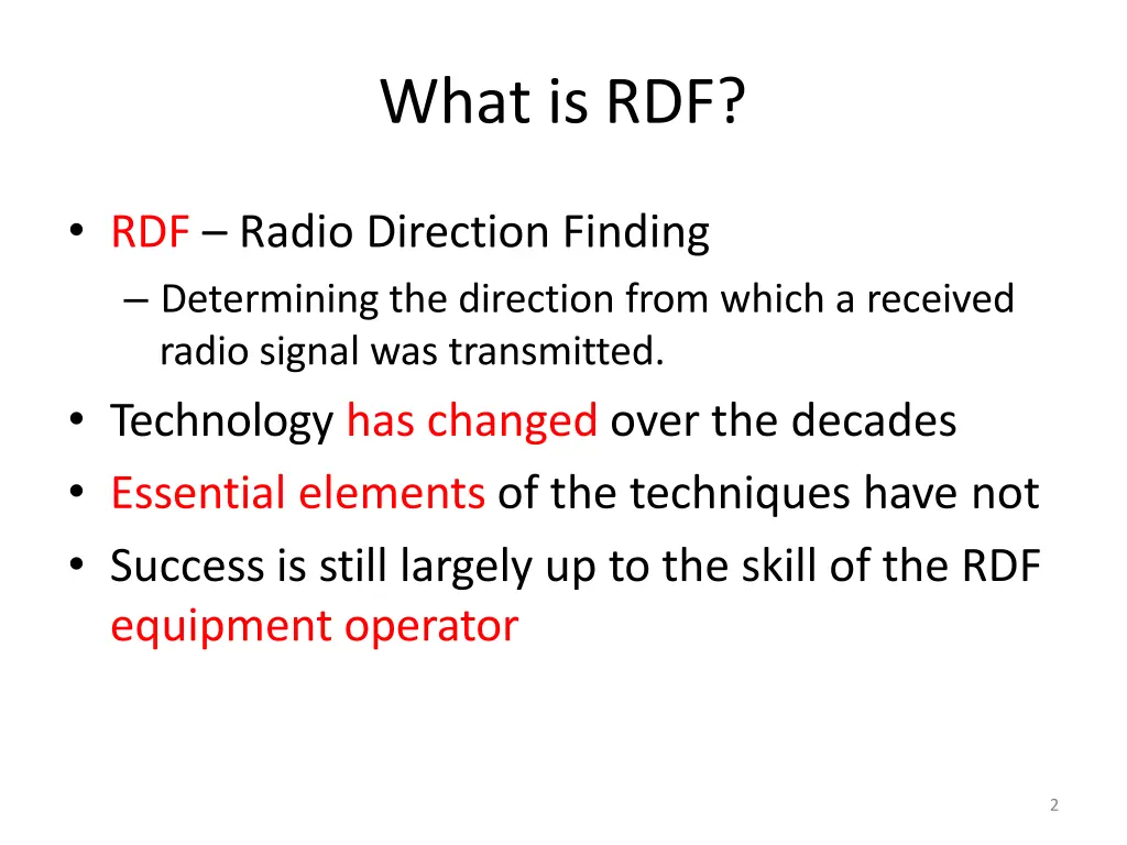 what is rdf