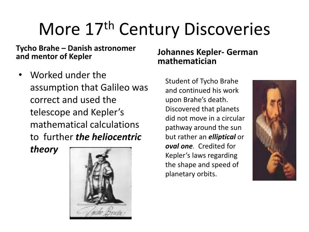 more 17 th century discoveries