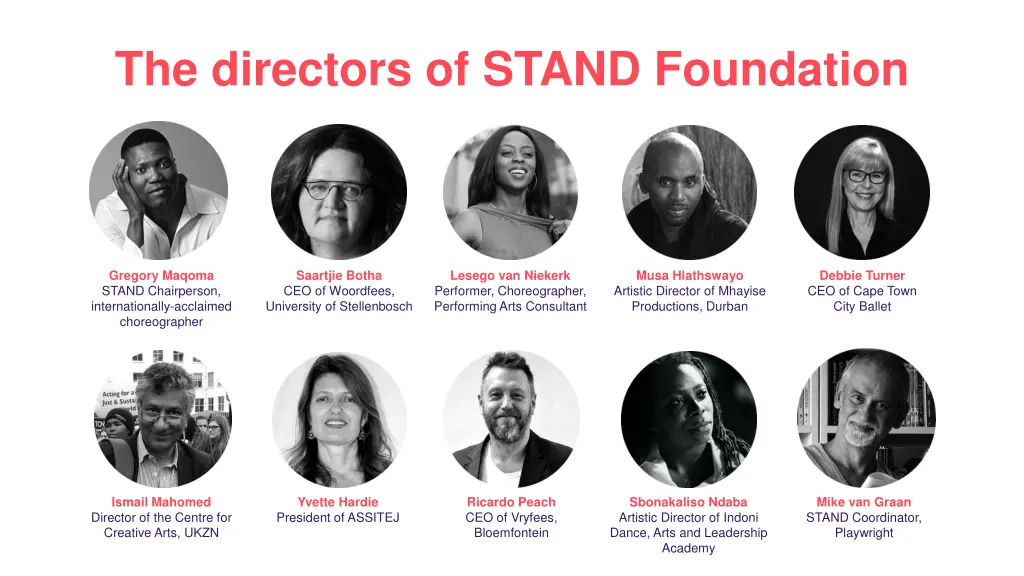 the directors of stand foundation