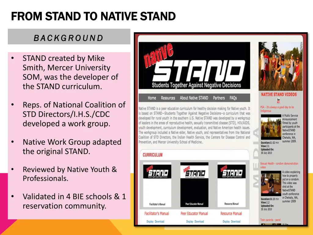 from stand to native stand from stand to native