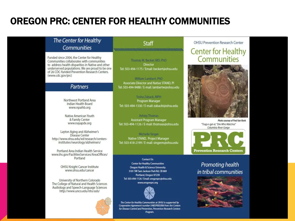 oregon prc center for healthy communities oregon