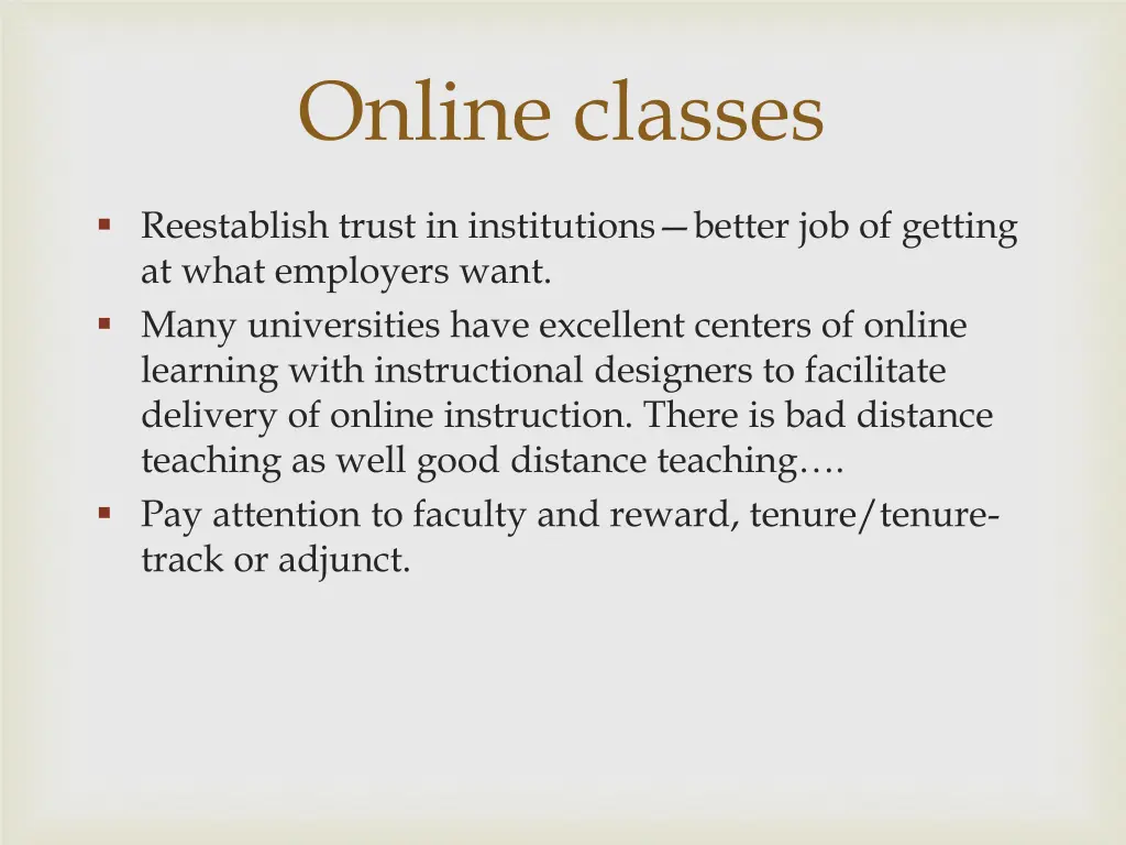 online classes