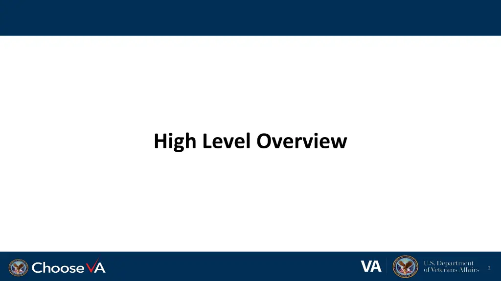 high level overview