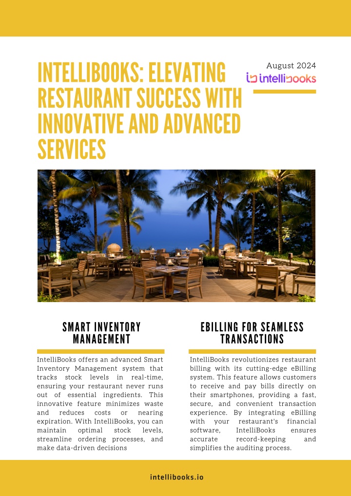 intellibooks elevating restaurant success with