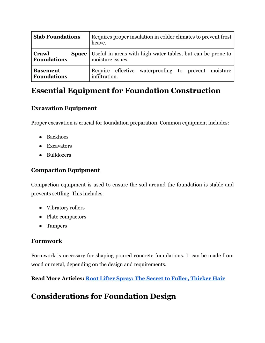 slab foundations