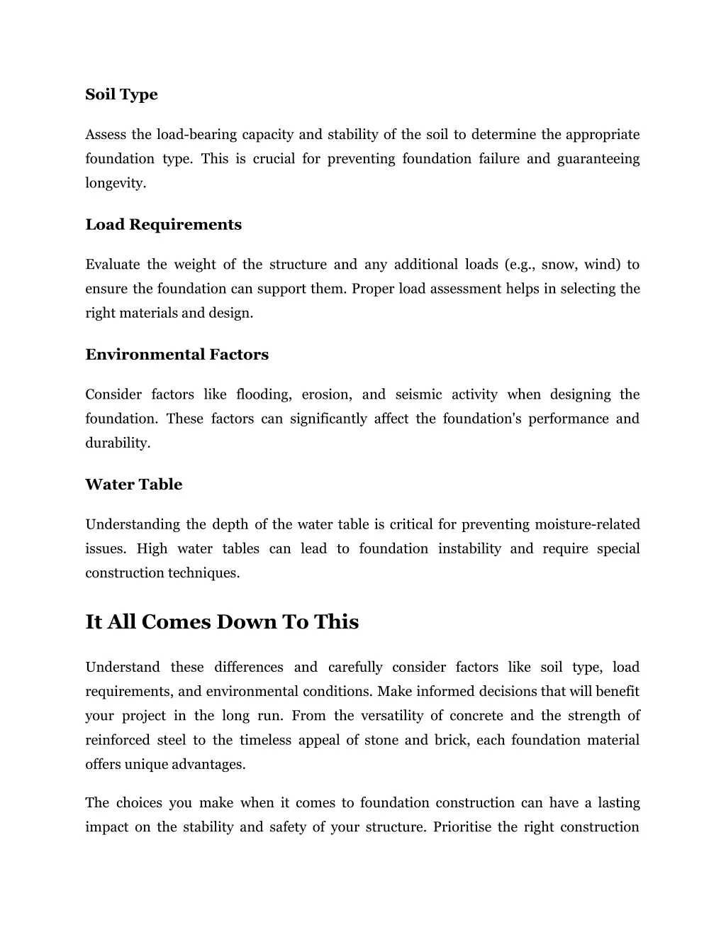 soil type