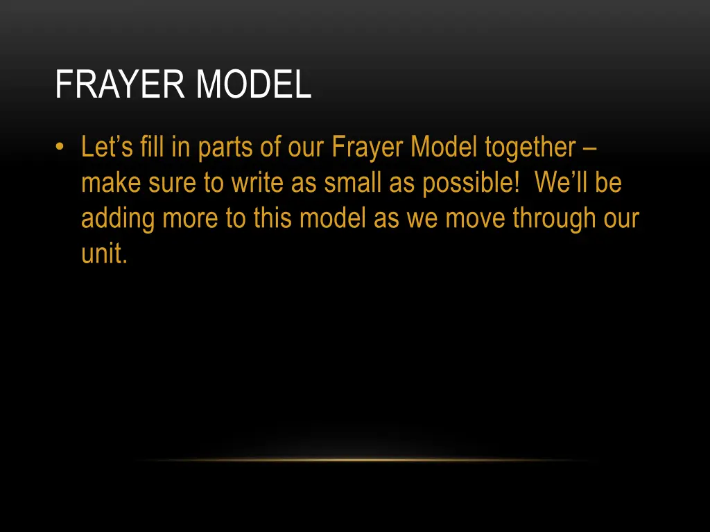 frayer model