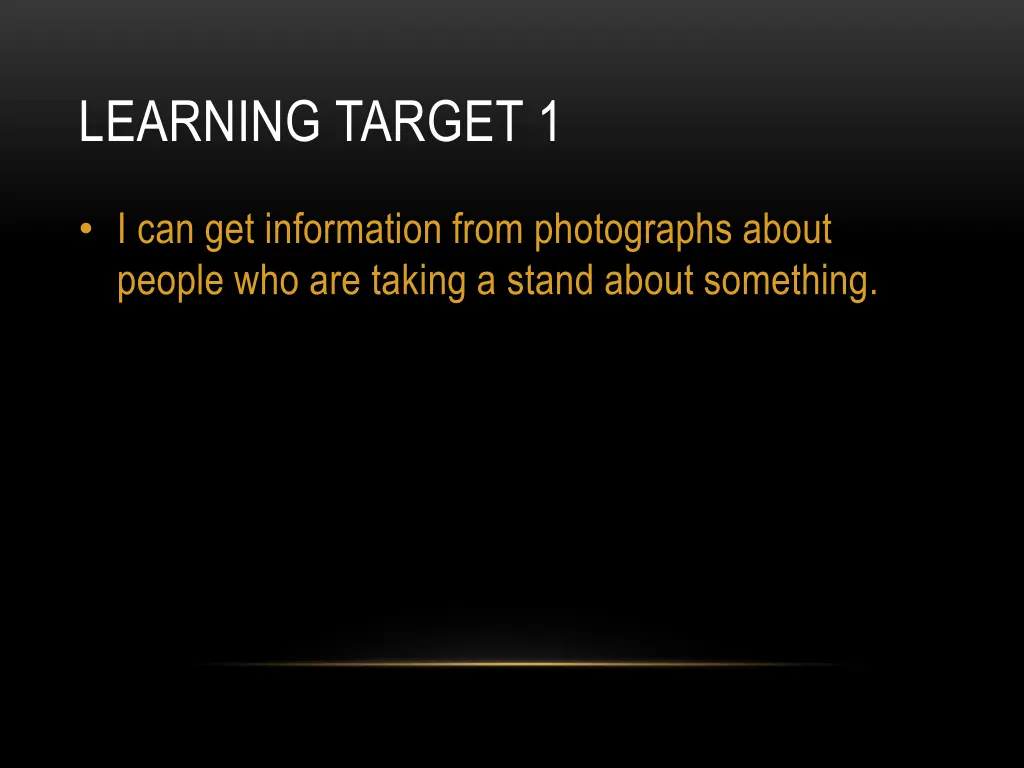 learning target 1