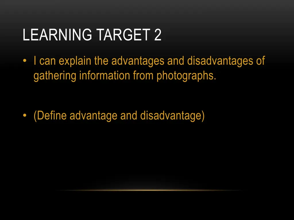 learning target 2