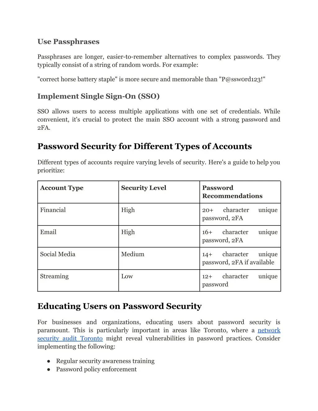 use passphrases