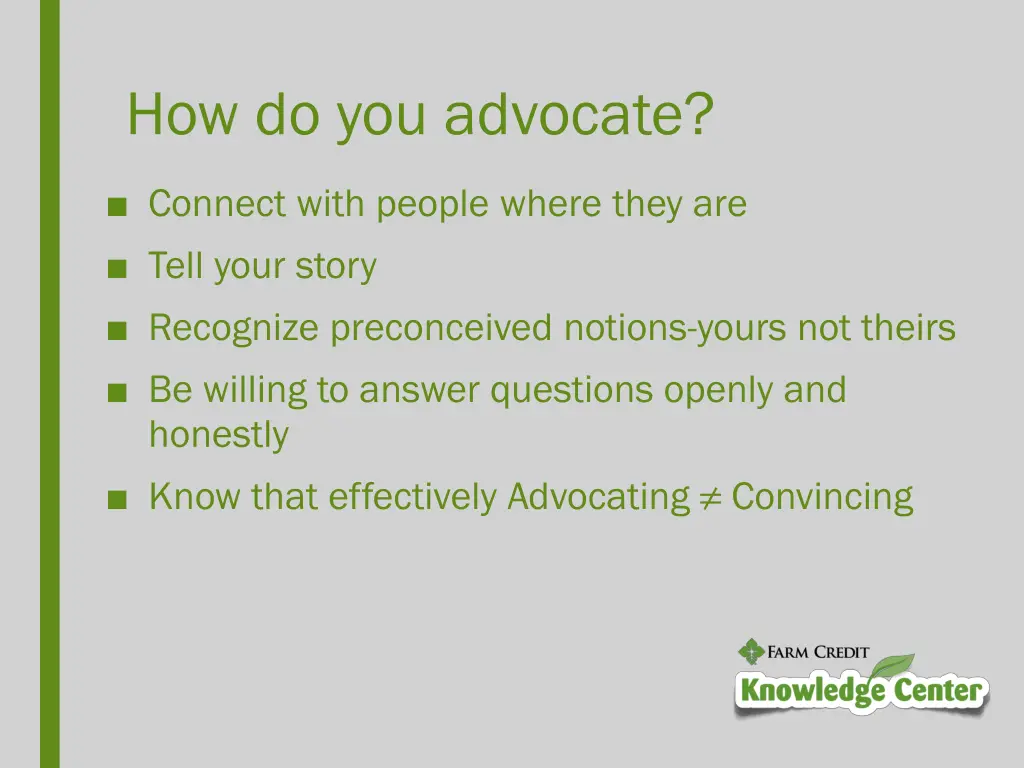 how do you advocate