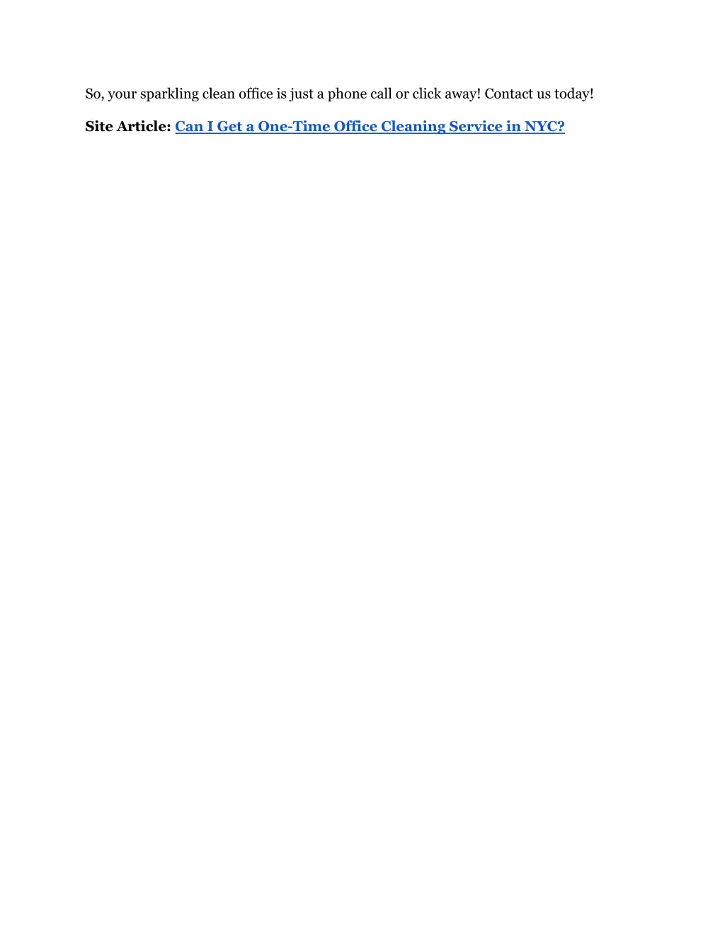 so your sparkling clean office is just a phone