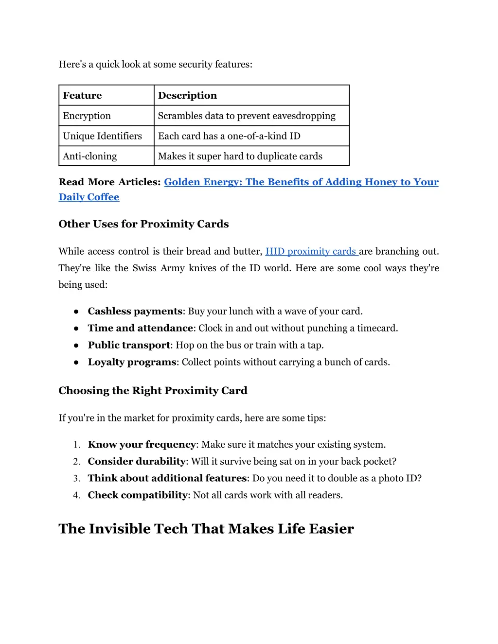 here s a quick look at some security features