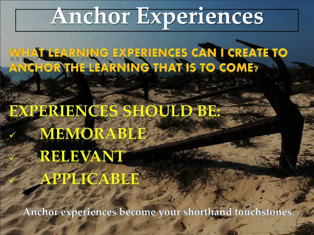 anchor experiences