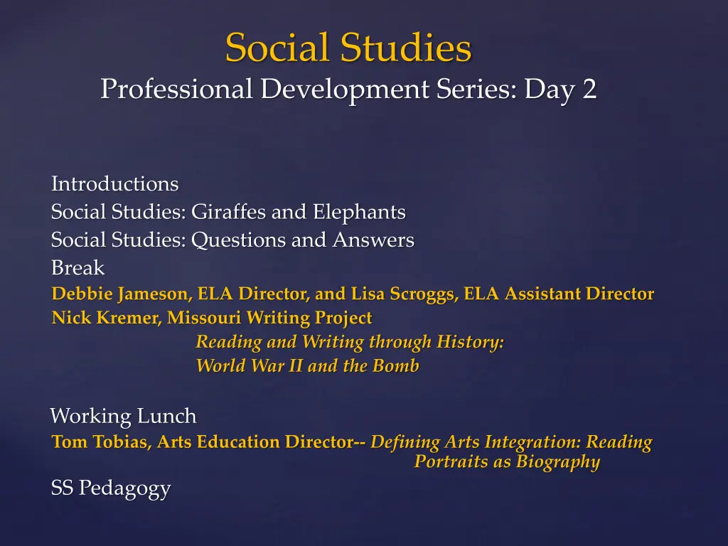 social studies professional development series