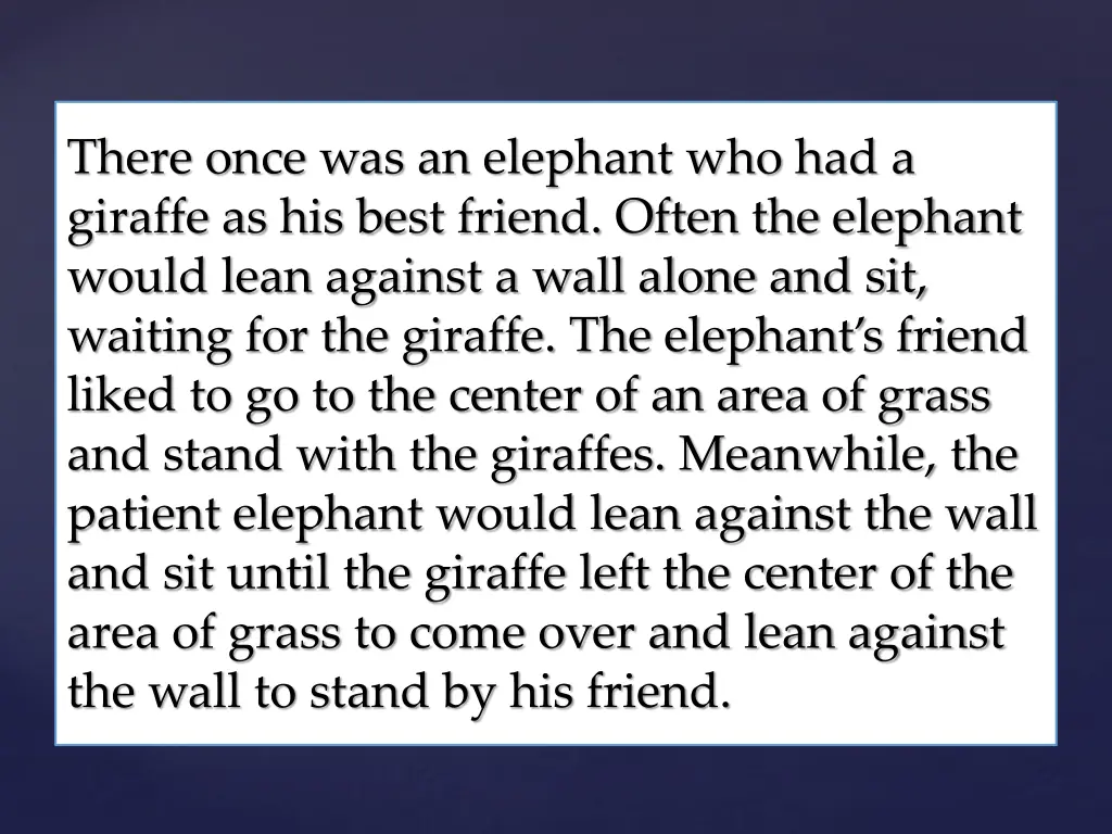 there once was an elephant who had a giraffe