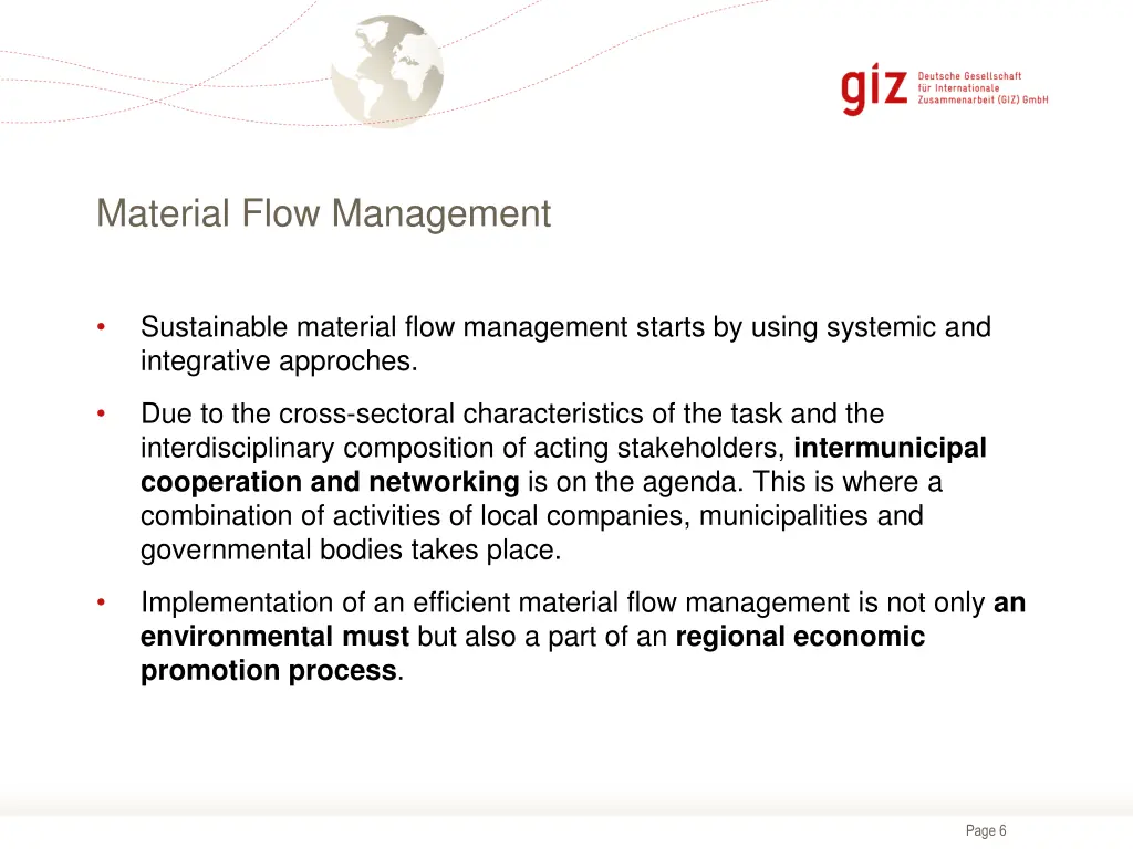 material flow management