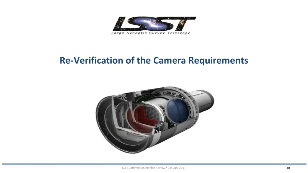 re verification of the camera requirements